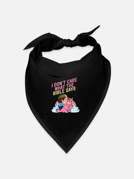 I Dont Care What The Bible Says Satanismus Ziege - Bandana Dreieckstuch - Schwarz