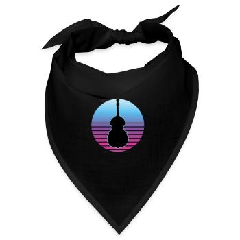 Kontrabass - Bandana Dreieckstuch - Schwarz - Vorne