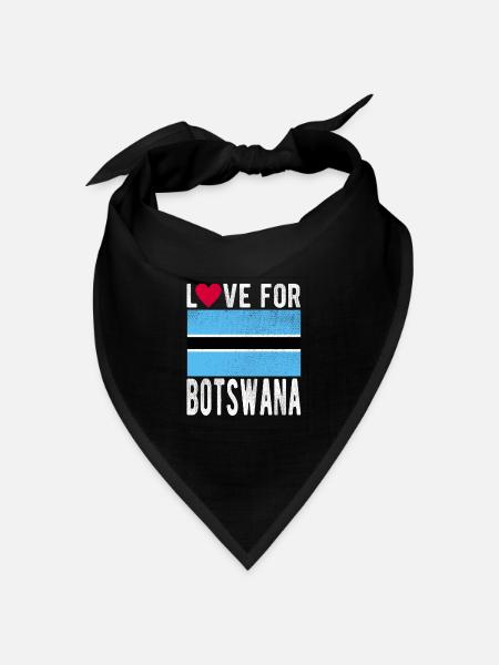 Botswana Souvenir - Bandana Dreieckstuch - Schwarz