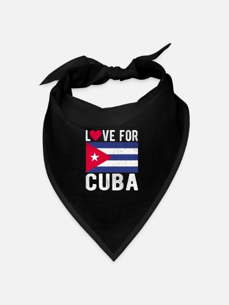 Kuba Souvenir - Bandana Dreieckstuch - Schwarz
