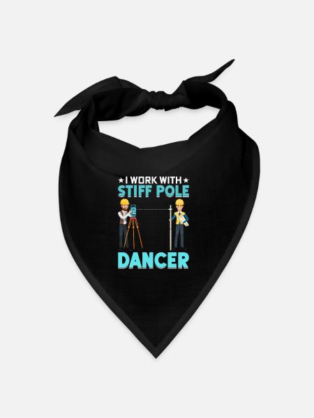 Vermessungsingenieur Tiefbau Bauwesen Geschenke - Bandana Dreieckstuch - Schwarz