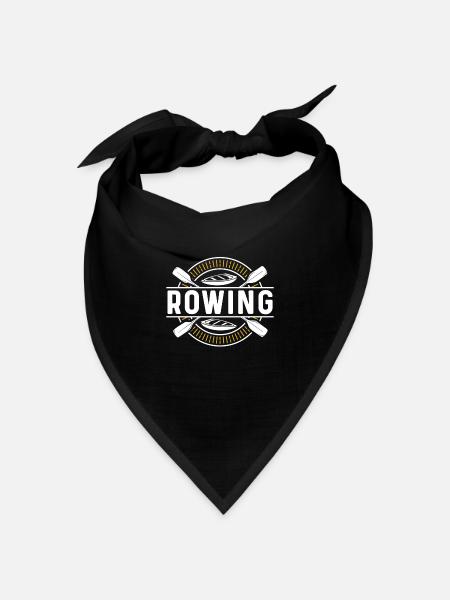 Rudern Ruderer Ruder Rudersport Ruderboot - Bandana Dreieckstuch - Schwarz