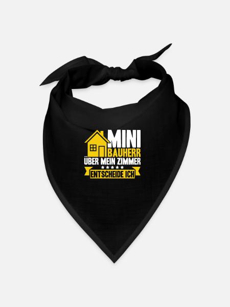 Bauherr Kinder Über Mein Zimmer Entscheide Ich - Bandana Dreieckstuch - Schwarz