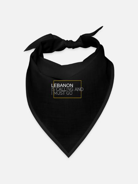 Libanon Spruch - Bandana Dreieckstuch - Schwarz