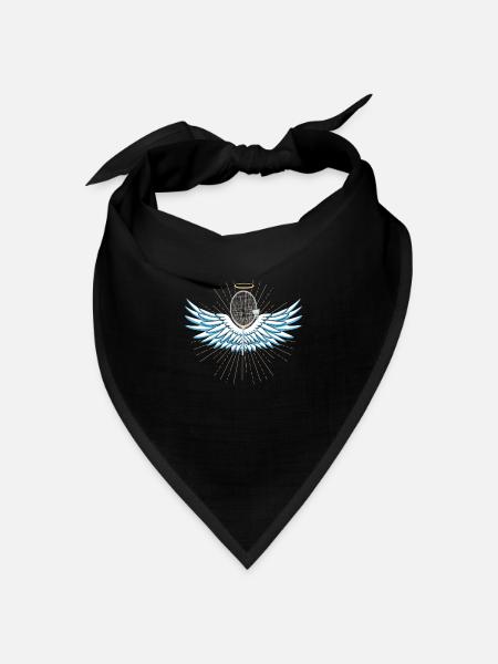 Badminton Geschenkidee Sport Design - Bandana Dreieckstuch - Schwarz