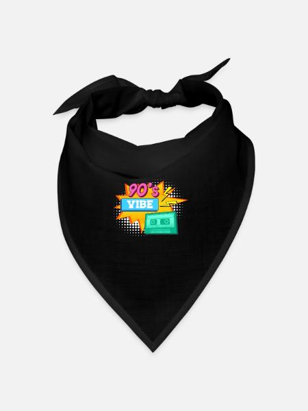 Musik ich habe den Vibe 90er - Bandana Dreieckstuch - Schwarz