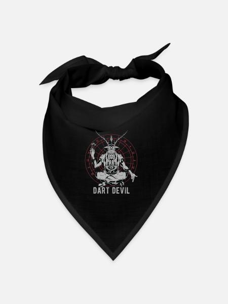 Dartspieler Dart Teufel Dart Pfeile Witziges Dart - Bandana Dreieckstuch - Schwarz