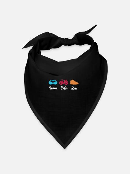 Triathlet - Bandana Dreieckstuch - Schwarz