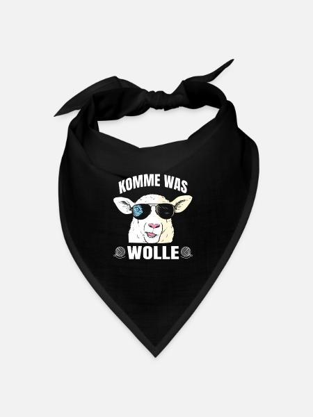 Schafe Bauern Bauernhof Schaf Wolle Landwirt - Bandana Dreieckstuch - Schwarz