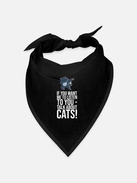 Dabbing Katze Lustige Katze - Bandana Dreieckstuch - Schwarz