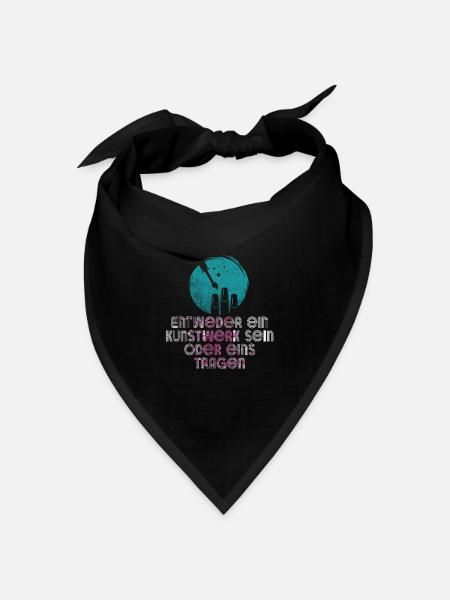 Entweder ein Kunstwerk Sein Nageldesignerin - Bandana Dreieckstuch - Schwarz