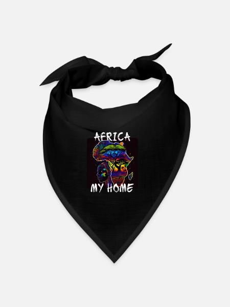 Africa, my Home 5 - Bandana Dreieckstuch - Schwarz