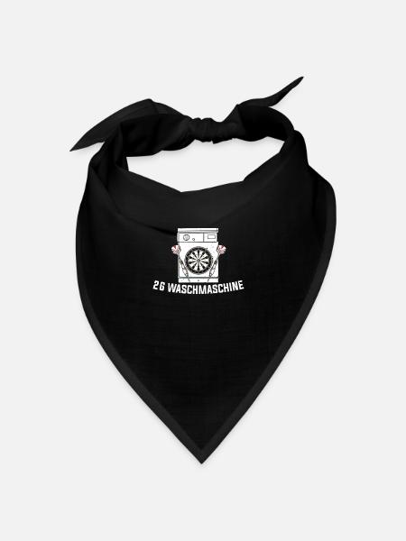 26 Waschmaschine Dartboard Dartpfeile Geschenk - Bandana Dreieckstuch - Schwarz