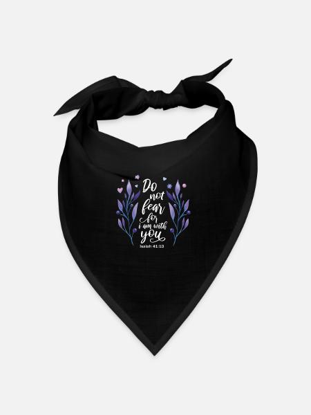 Religiöses Zitat Christlich - Bandana Dreieckstuch - Schwarz