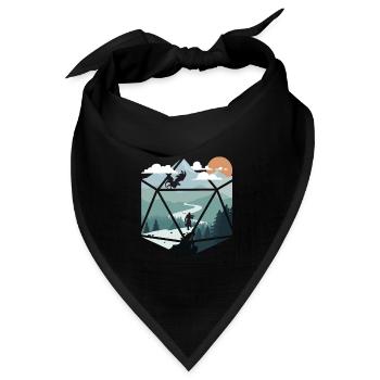 RPG-RPG-Tabletop-Rollenspiele Gamer-Rollenspiel - Bandana Dreieckstuch - Schwarz - Vorne