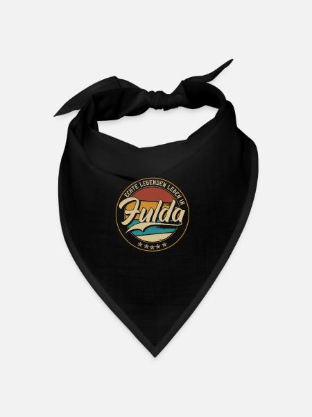 Fulda Echte Legenden leben in Fuldaer - Bandana Dreieckstuch - Schwarz