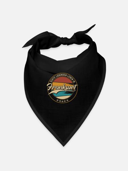 Frankfurt Echte Legenden leben in Frankfurter - Bandana Dreieckstuch - Schwarz