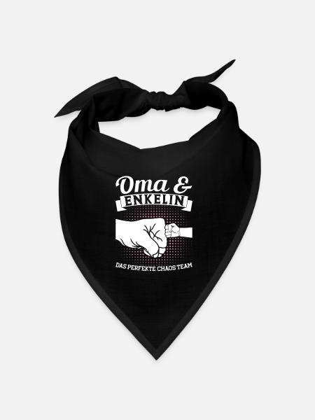 Oma & Enkelin Familie Großmutter Geschenk - Bandana Dreieckstuch - Schwarz
