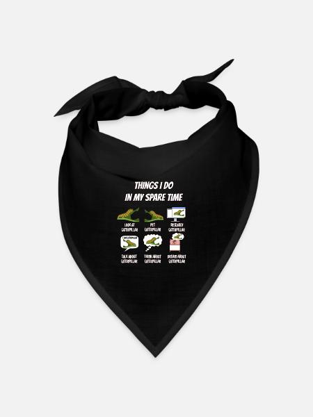 Raupe - Bandana Dreieckstuch - Schwarz