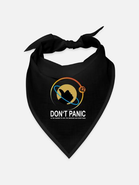 Life Universe Everything 42 Antwort - Bandana Dreieckstuch - Schwarz