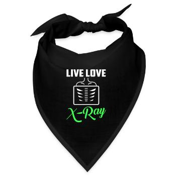 Live Love X-Ray X-Ray Rad Tech Radiology - Bandana Dreieckstuch - Schwarz - Vorne