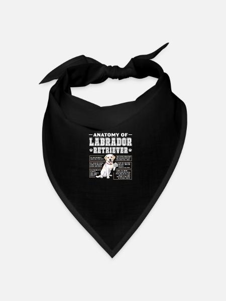 Labrador Hund Hunde Hunderasse Geschenk - Bandana Dreieckstuch - Schwarz