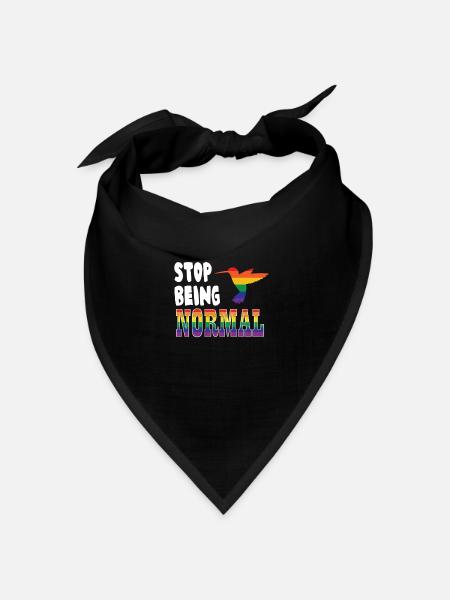 Hör Auf, Normal Zu Sein Stolz Lqbtq - Bandana Dreieckstuch - Schwarz