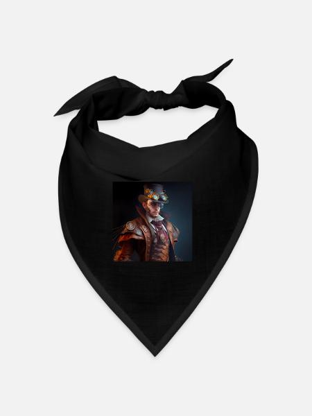 Steampunk Sci-Fi character - Bandana Dreieckstuch - Schwarz