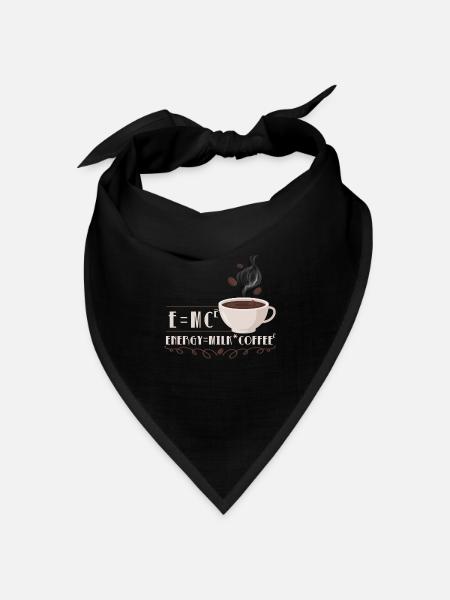 Kaffeewissenschaftler Humor Lustiger Physiker - Bandana Dreieckstuch - Schwarz
