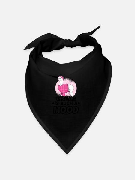 Alpaka - Bandana Dreieckstuch - Schwarz