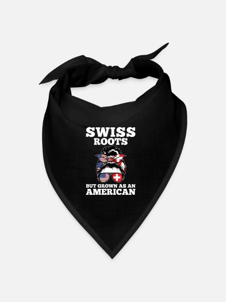 Schweizer Schweizer Schweiz Geschenk - Bandana Dreieckstuch - Schwarz