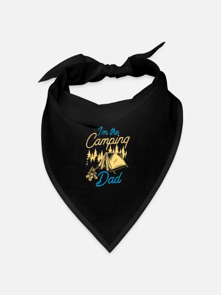 Ich Bin Der Camping Papa Camp Campen Camper - Bandana Dreieckstuch - Schwarz