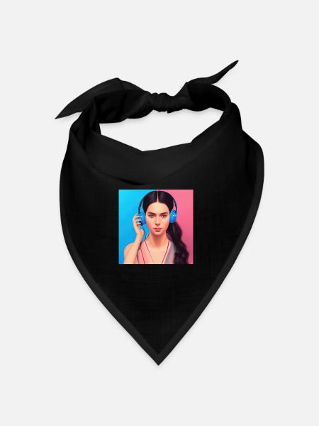 Musiclover, musician Character Design - Bandana Dreieckstuch - Schwarz