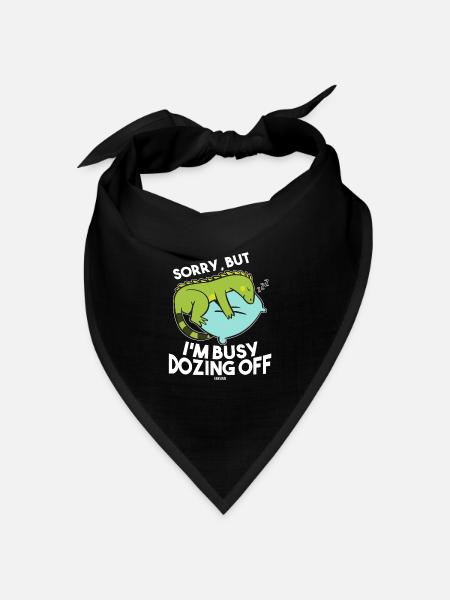 Leguan - Bandana Dreieckstuch - Schwarz