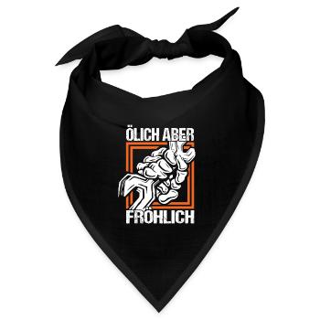KFZ Mechaniker Auto Tuning, Racing Car, Techniker - Bandana Dreieckstuch - Schwarz - Vorne