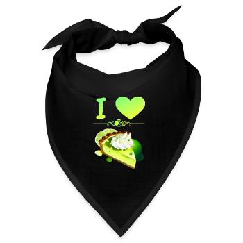 I Love Key Lime Pie - Bandana Dreieckstuch - Schwarz - Vorne
