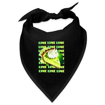 Key Lime Pie - Bandana Dreieckstuch - Schwarz - Vorne