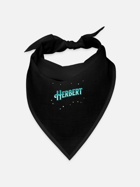 Herbert Namen personalisiert - Bandana Dreieckstuch - Schwarz