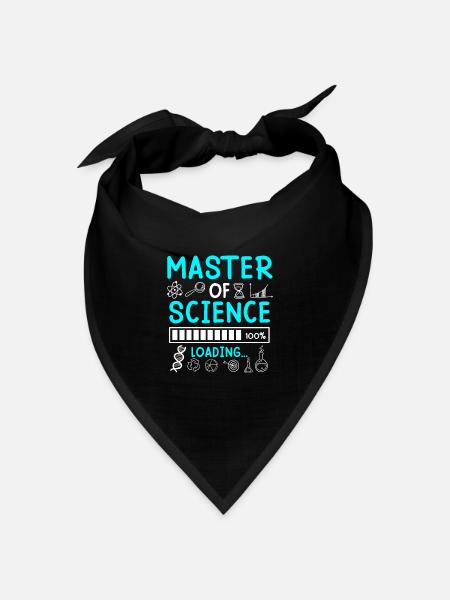 Master Abschluss Masterarbeit Master of Science - Bandana Dreieckstuch - Schwarz