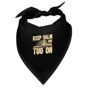 Schlepper Schleppboot Tug Life - Bandana Dreieckstuch - Schwarz - Vorne