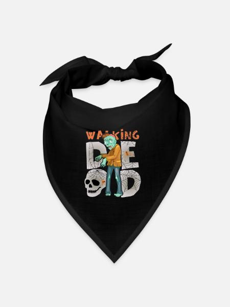 Zombiemonster Zombie Tod lustiger Spruch Halloween - Bandana Dreieckstuch - Schwarz