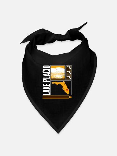 Lake Shirt, Lake Placid Florida Vintage Tee, - Bandana Dreieckstuch - Schwarz
