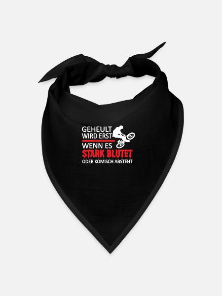 Fahrrad Zubehör Radfahrer Motiv - Bandana Dreieckstuch - Schwarz