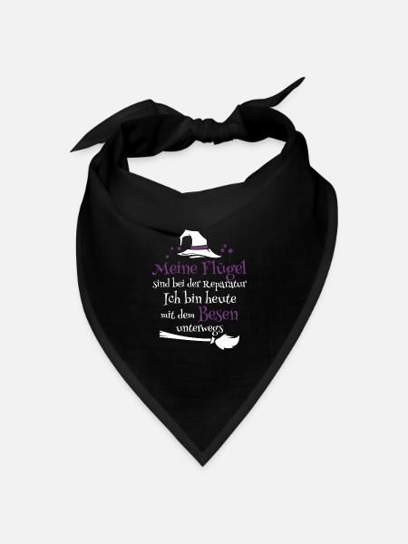 Hexen Hexe Frauen Schwarzer Humor - Bandana Dreieckstuch - Schwarz