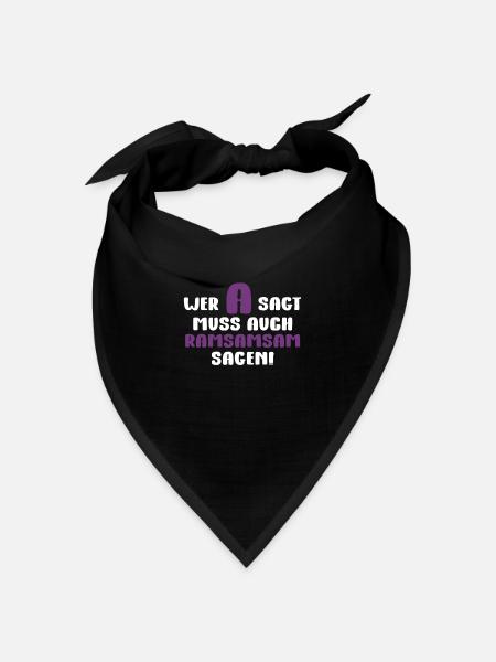 Lustiger Spruch Schwarzer Humor - Bandana Dreieckstuch - Schwarz