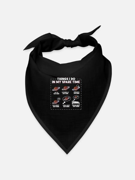 Saturn - Bandana Dreieckstuch - Schwarz