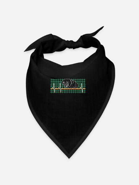 Tardigrade Wasserbär Bärtierchen - Bandana Dreieckstuch - Schwarz