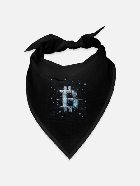 Bitcoin Blockchain - Bandana Dreieckstuch - Schwarz