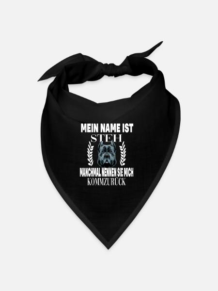 Mein Name ist STEH manchmal nennen sie mich - Bandana Dreieckstuch - Schwarz