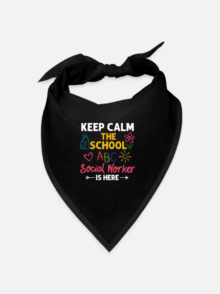Schulsozialarbeit Schule Sozialarbeit Büro Sozial - Bandana Dreieckstuch - Schwarz